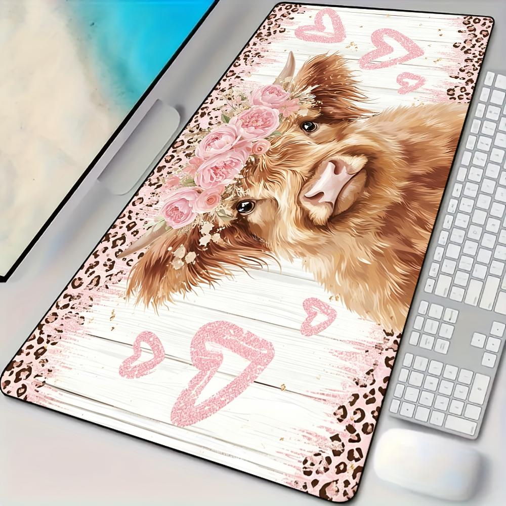 Cow Mat Rubber - Tapis de souris et de bureau
