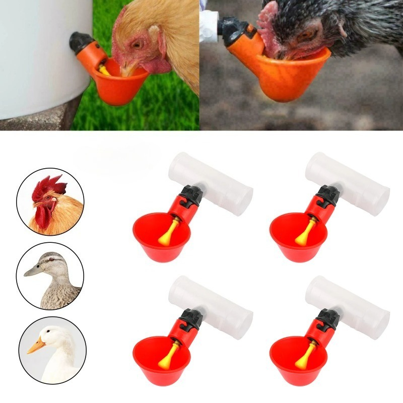 Chicken Nipple Drinker - 4 Pièces Abreuvoirs Automatiques pour Poulets