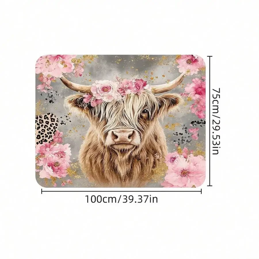 Cow Mat Rubber - 1 pièce, tapis de coffre de