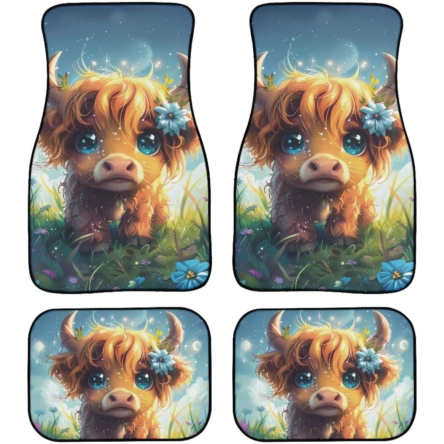 Cow Mat Rubber - Tapis de sol de voiture mignons