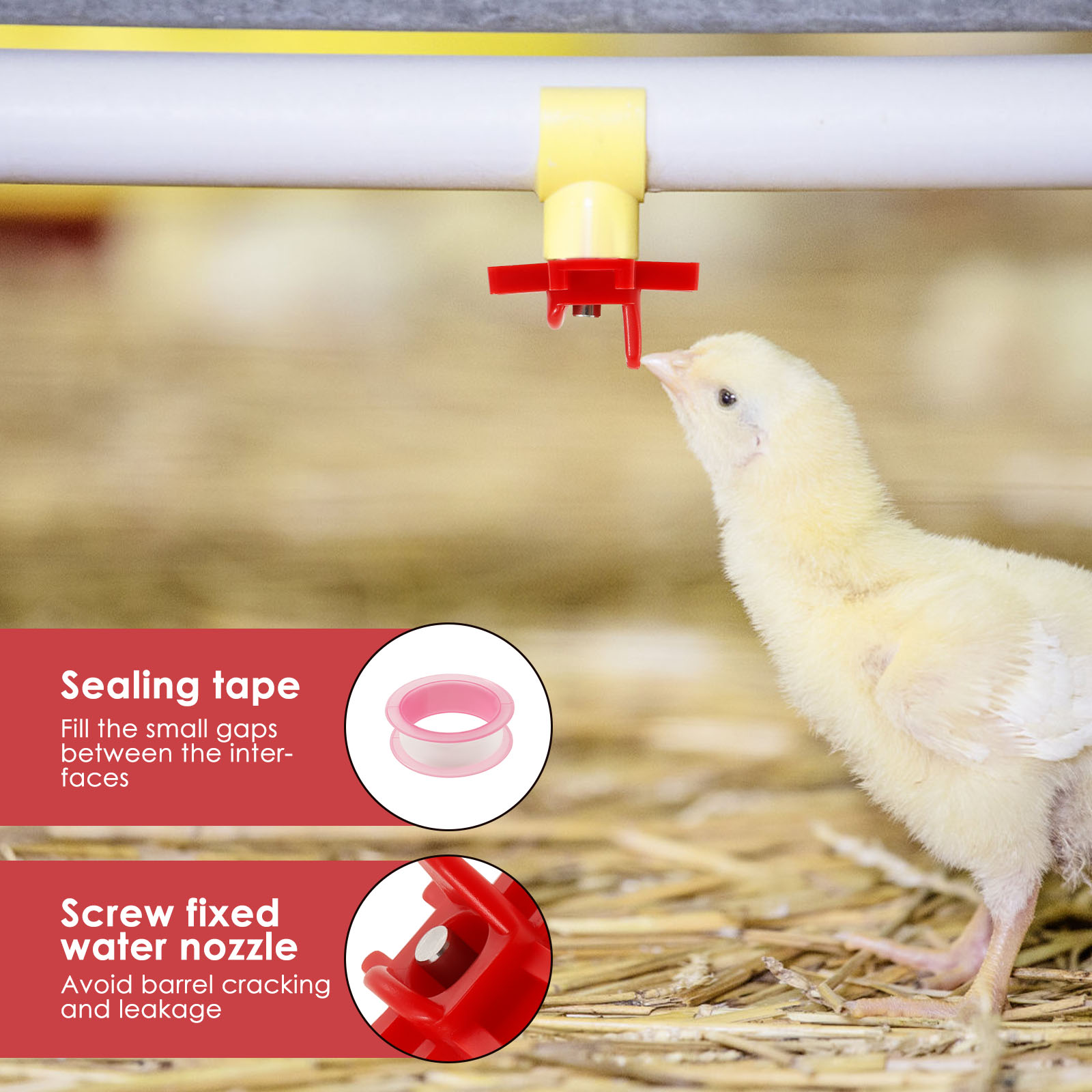 30 pièces abreuvoir pour poule - Chicken Nipple Drinker avis et prix